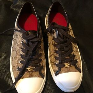 Brown Coach sneakers size 7